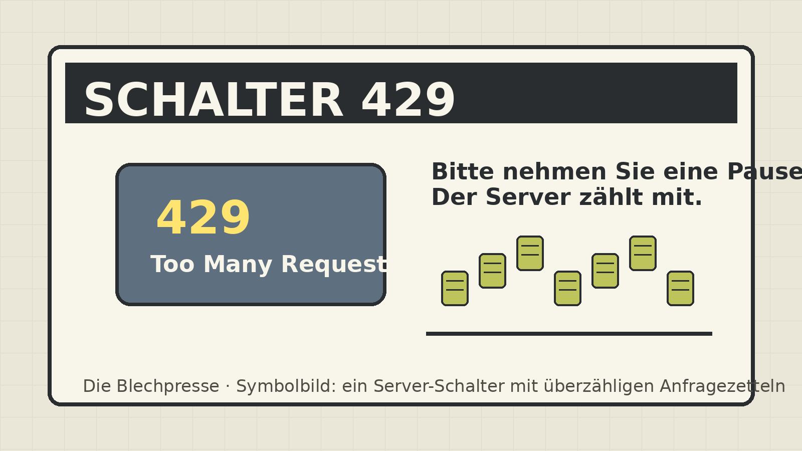 Der Server zählt bis 429 und macht dann die Klappe zu
