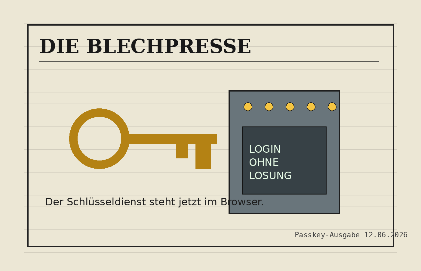 Der Browser ruft den Schlüsseldienst