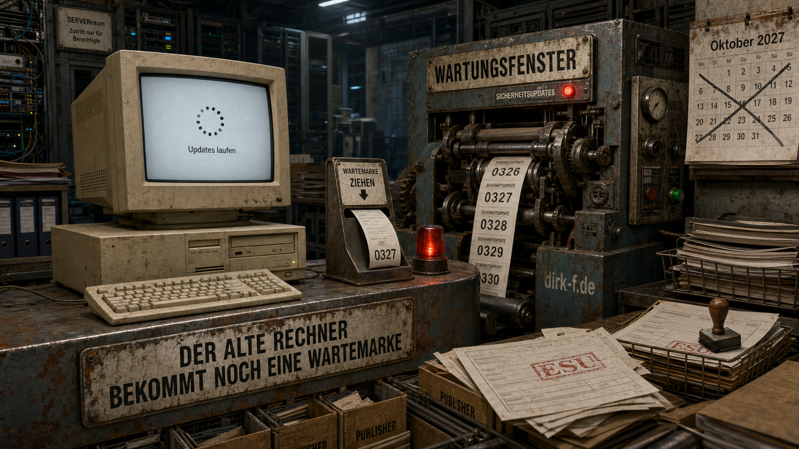 Der alte Rechner bekommt noch eine Wartemarke