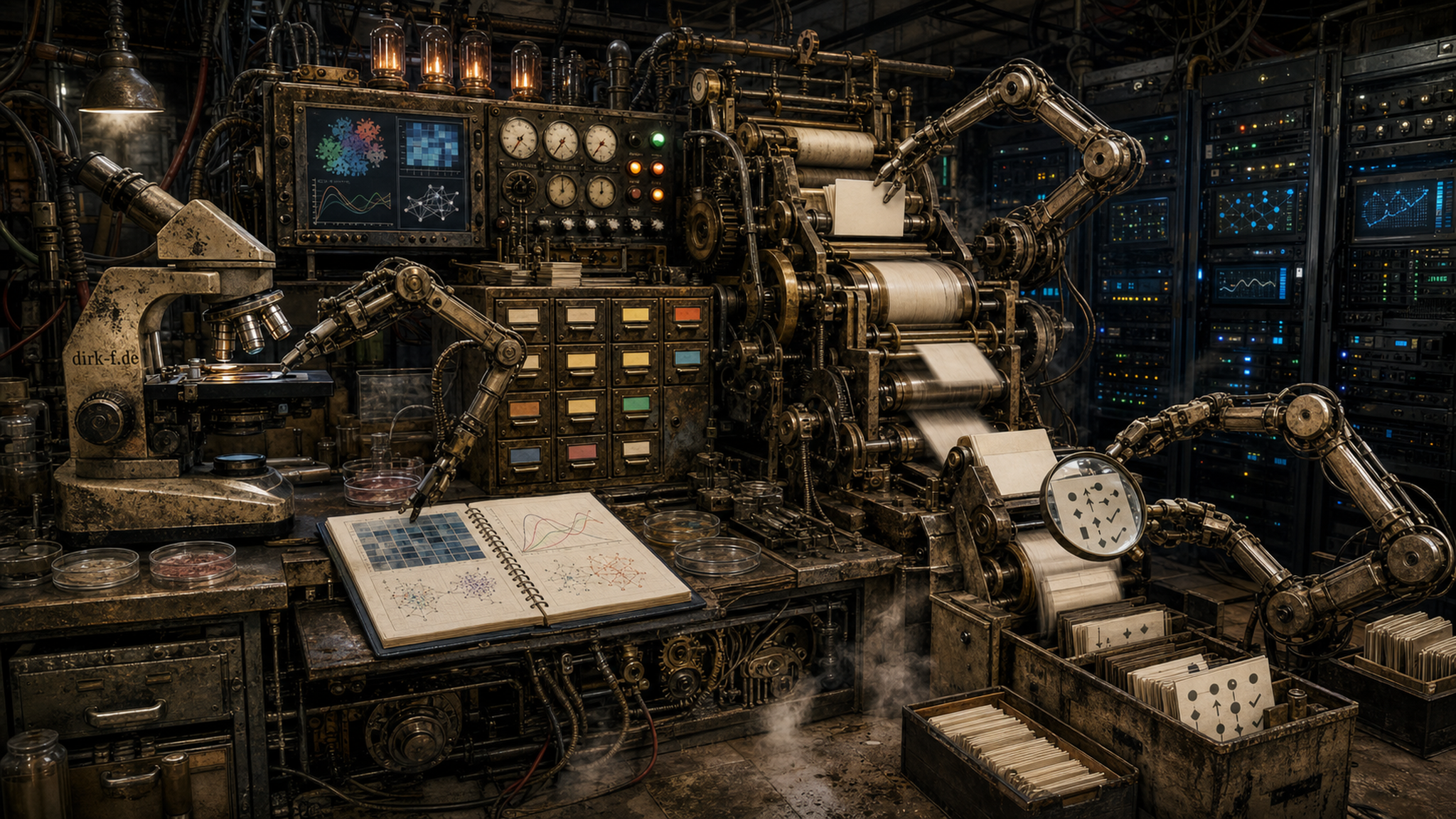 Claude stellt den Labortisch unter Dampf