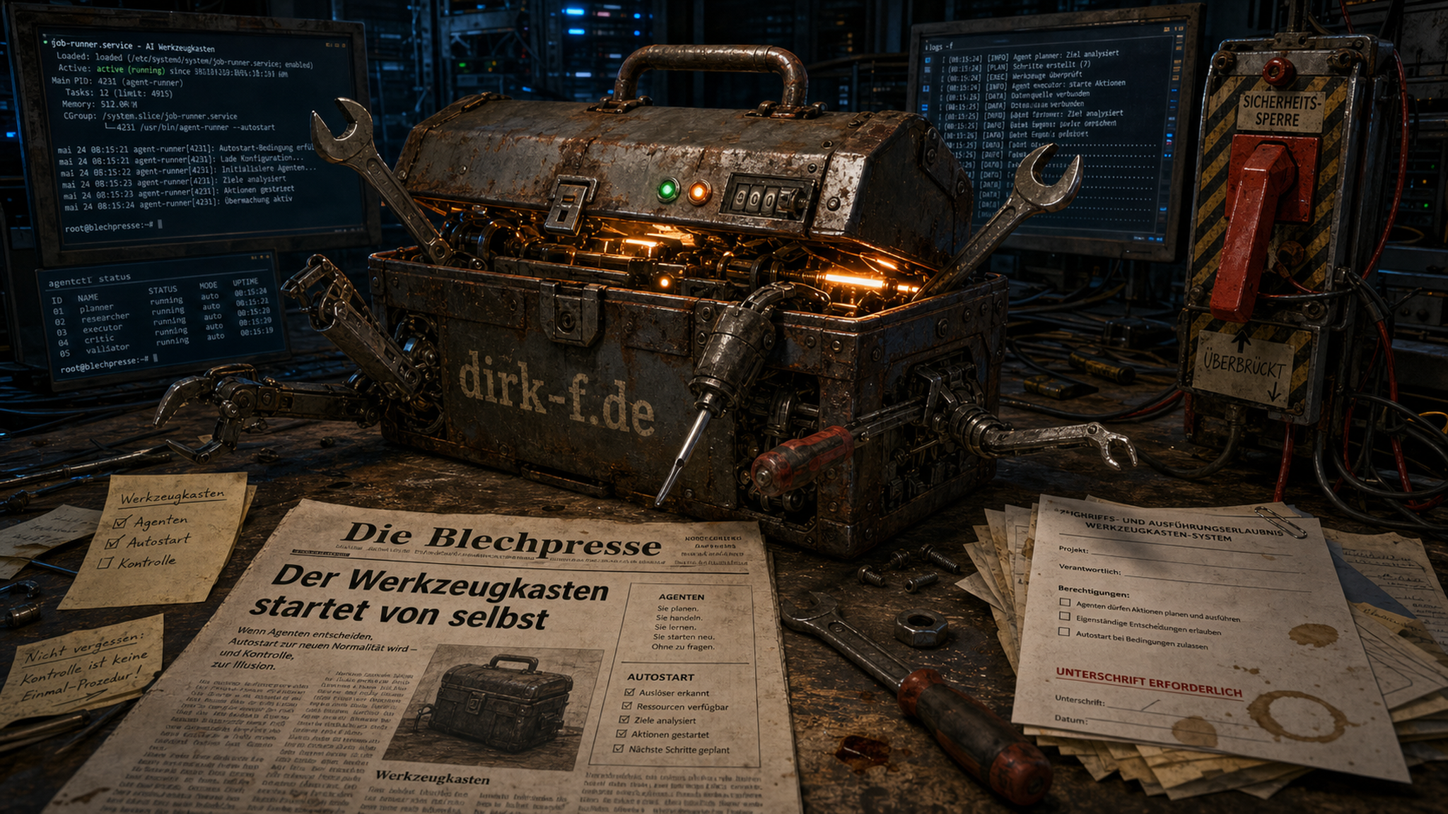 Der Werkzeugkasten startet von selbst